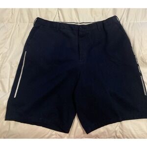Cintas‎ Comfort Flex Work Shorts Men's Reflective Sides Flat Front Size 42 Navy